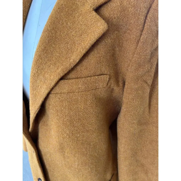 Vintage Eddie Bauer Oversized Mustard Yellow 3 Button 100% Wool Blazer size M - Picture 6 of 8